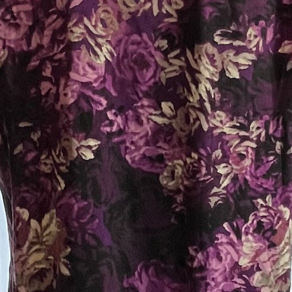 CROFT & BARROW LONG SLEEVE FLOWERED CREW NECK TEE NWOT SIZE 0X - Picture 4 of 5